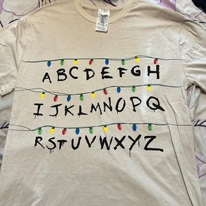 Stranger things lights shirt Large
